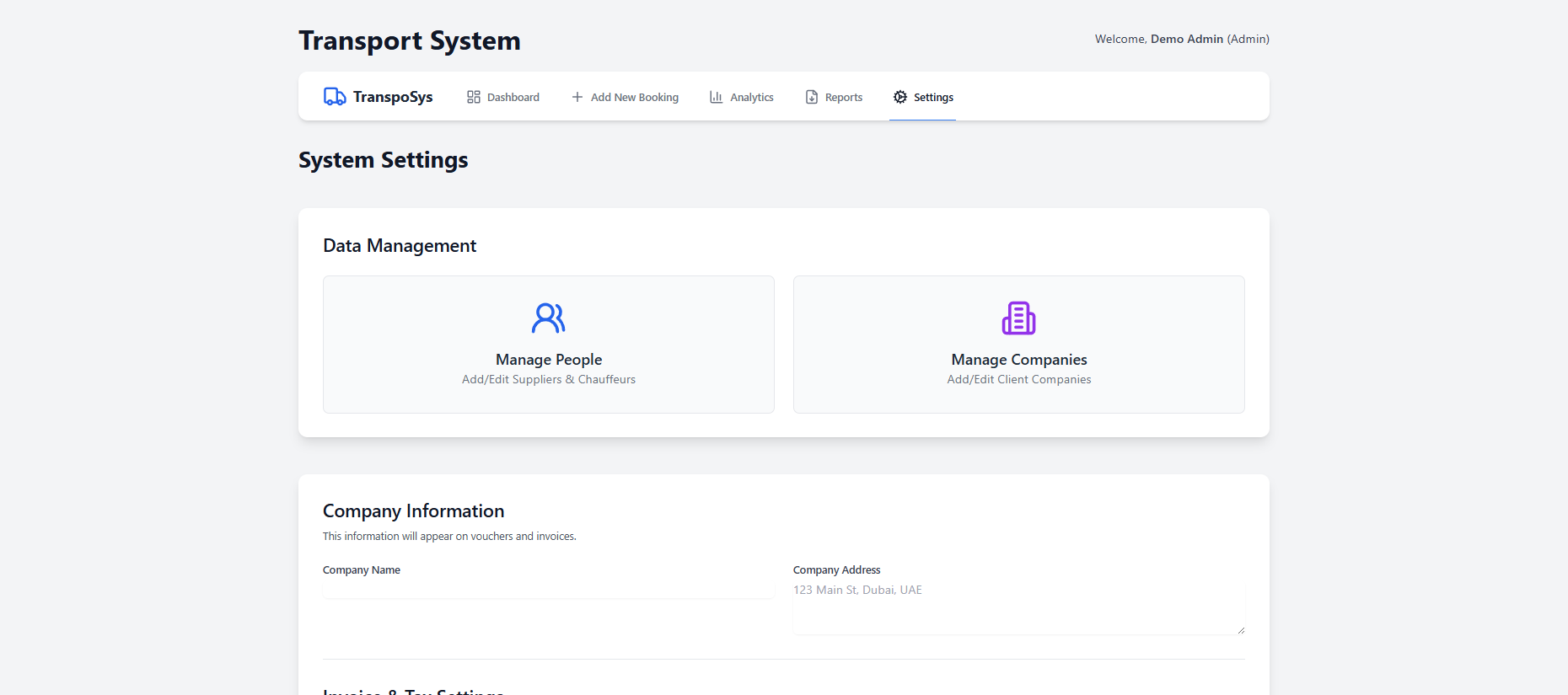 Rapidbook System Settings